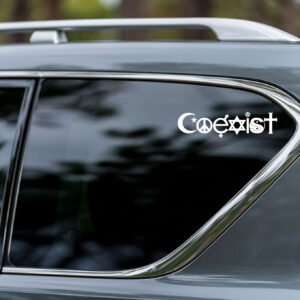 Coexist - Vinyl Decal - White