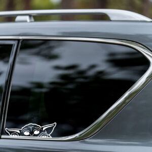 Baby Yoda - Vinyl Decal - White