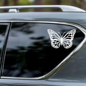 Monarch Butterfly - Vinyl Decal - White