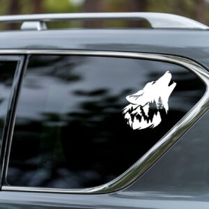 Wolf in the Woods - Vinyl Decal - White